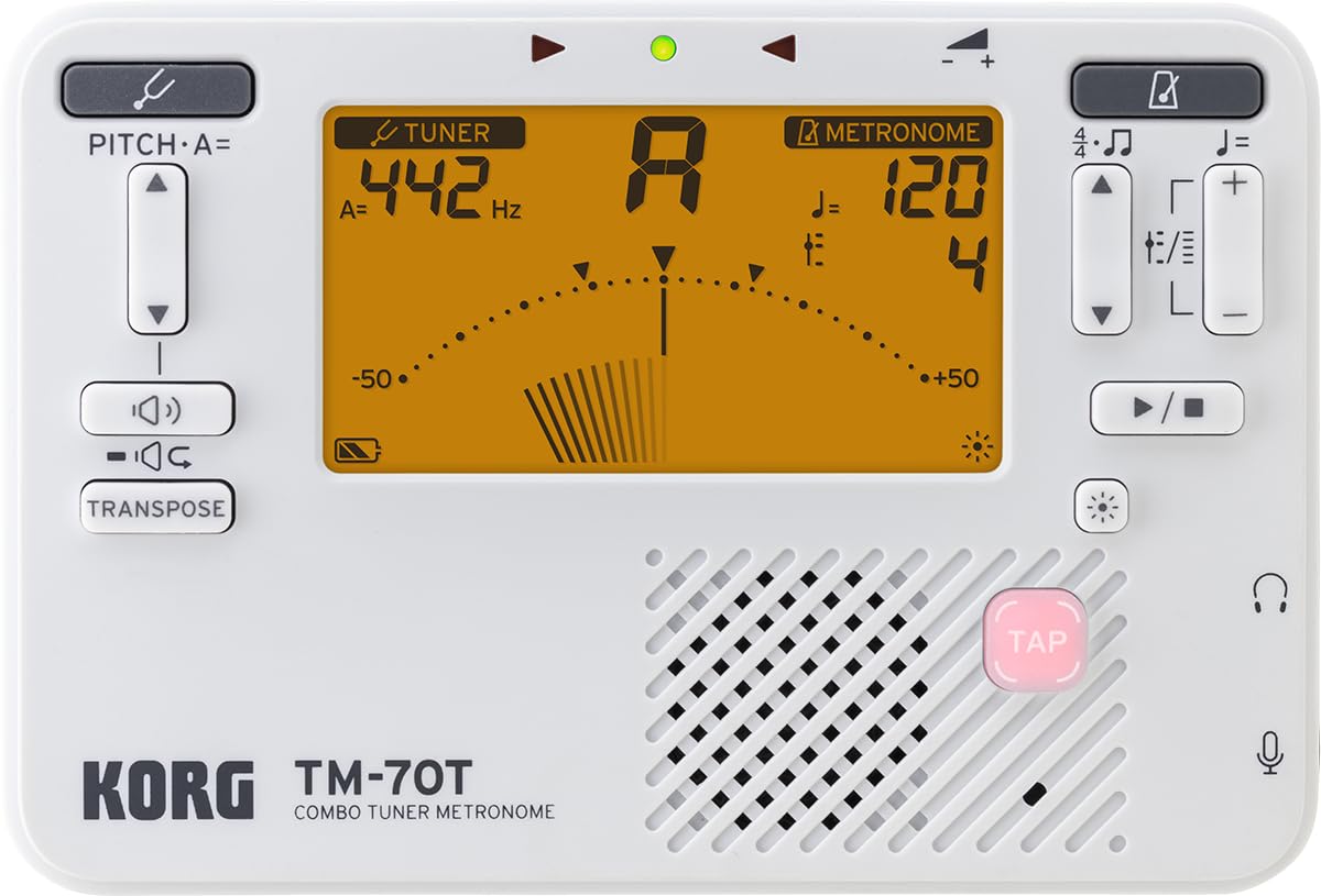 Korg TM-70T Tuner & Metronome — White product image
